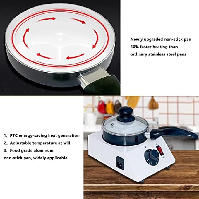 ريحني وعاء صهر الشوكولاتة، آلة صهر بدرجة حرارة ثابتة، وعاء ألومنيوم لحفظ الحرارة، وعاء صهر شوكولاتة احترافي، وعاء صهر للشوكولاتة والحلوى والزبدة والجبن - Image 4