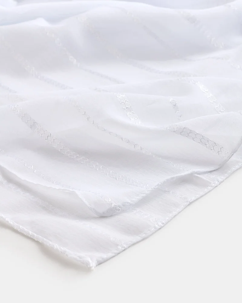 REDTAG Girls White Solid Scarf