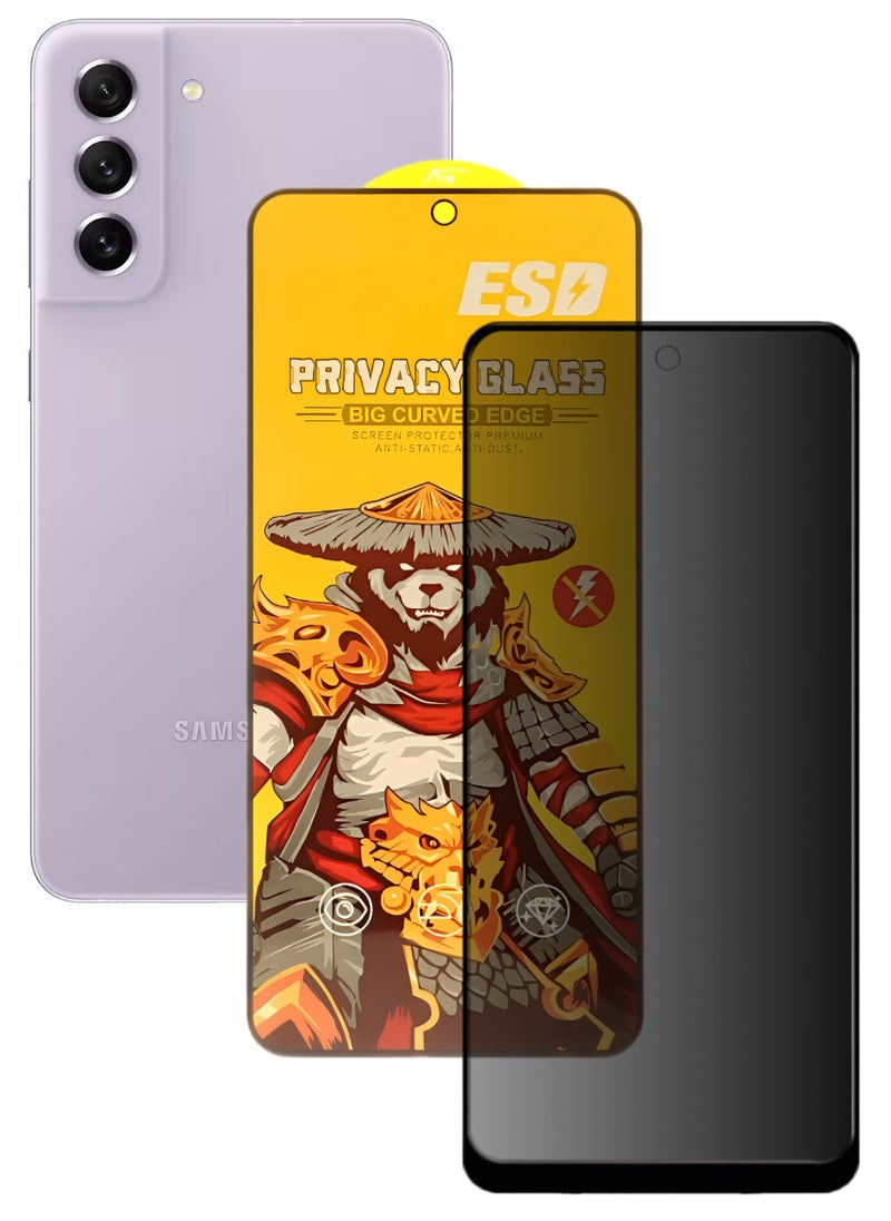 ESD Tempered Dustproof Privacy Glass Screen Protector Compatible For Samsung Galaxy S21 FE - Image 1