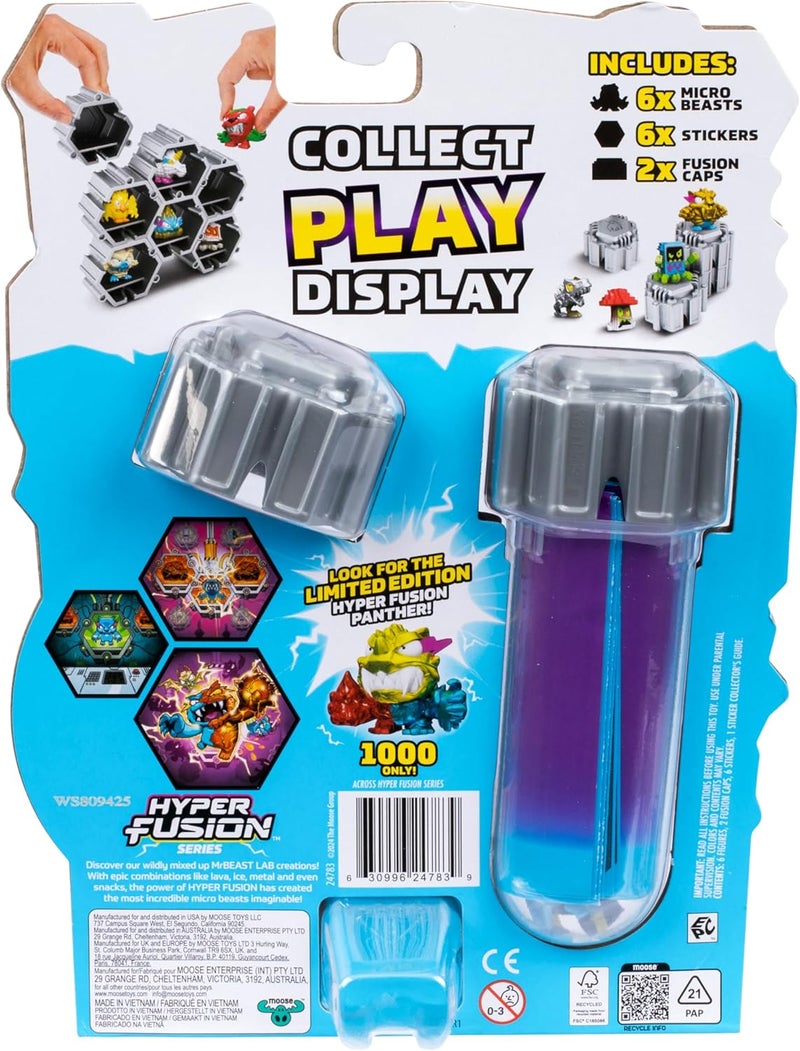 MrBeast Lab Mr.Beast Lab Hyper Fusion Swarms Lab Pack – 6 Mystery Micro Beasts, Stickers & Fusion Caps, 1-Inch Collectibles - Image 2