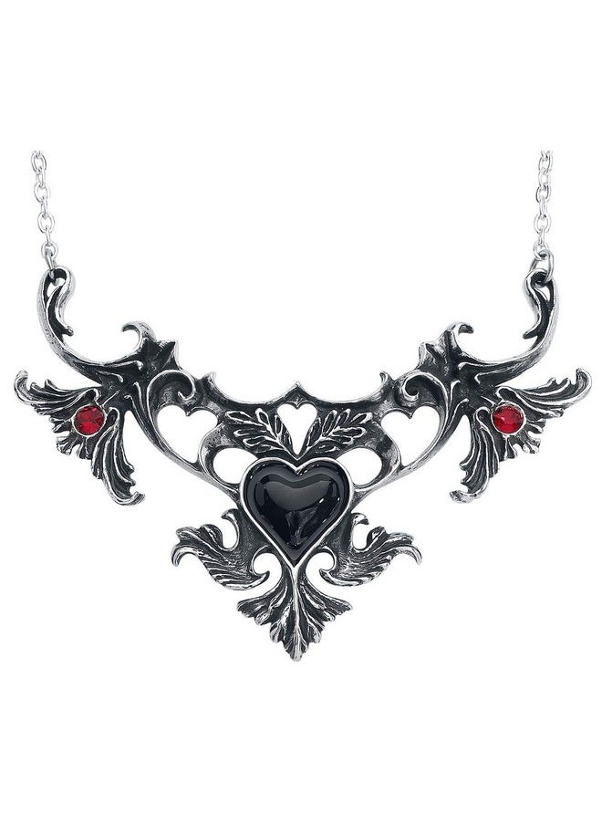 Alchemy Gothic - England - Rococo Mon Amour De Soubise Black Heart Necklace - Image 1