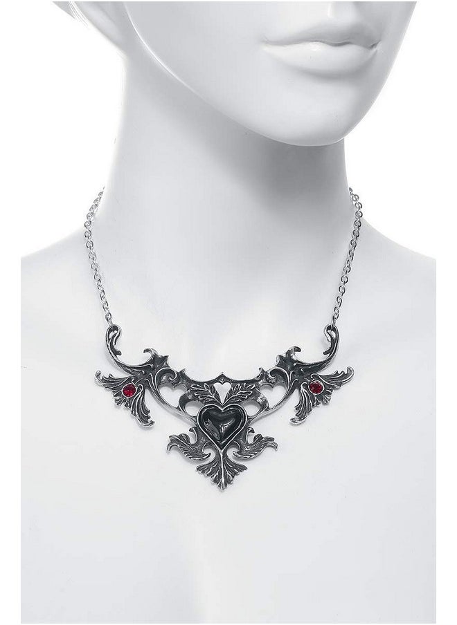 Alchemy Gothic - England - Rococo Mon Amour De Soubise Black Heart Necklace - Image 1