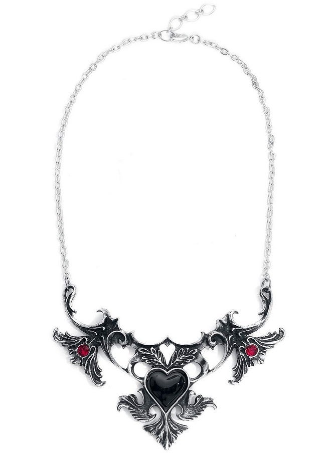 Alchemy Gothic - England - Rococo Mon Amour De Soubise Black Heart Necklace - Image 1