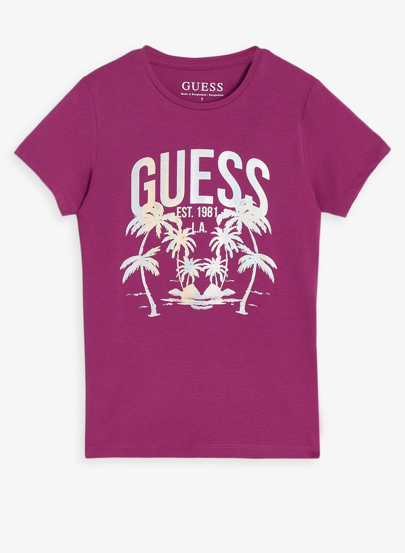 GUESS Youth Graphic Crew Neck T-Shirt - Image 1