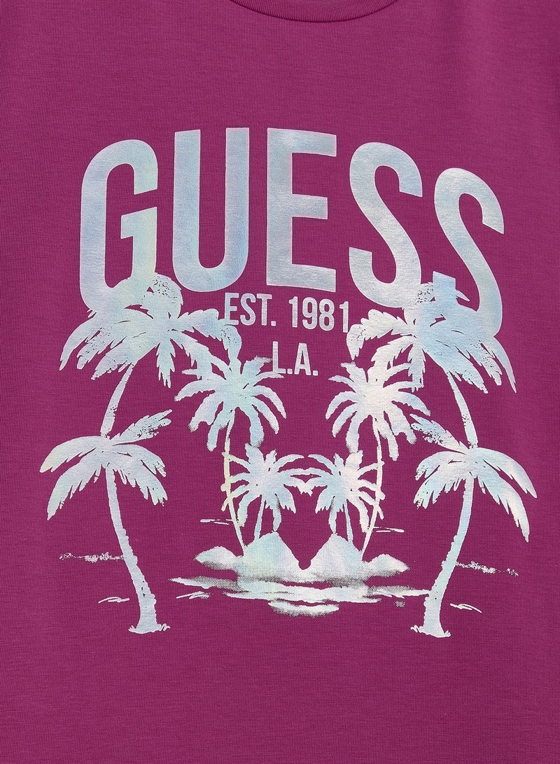 GUESS Youth Graphic Crew Neck T-Shirt - Image 3