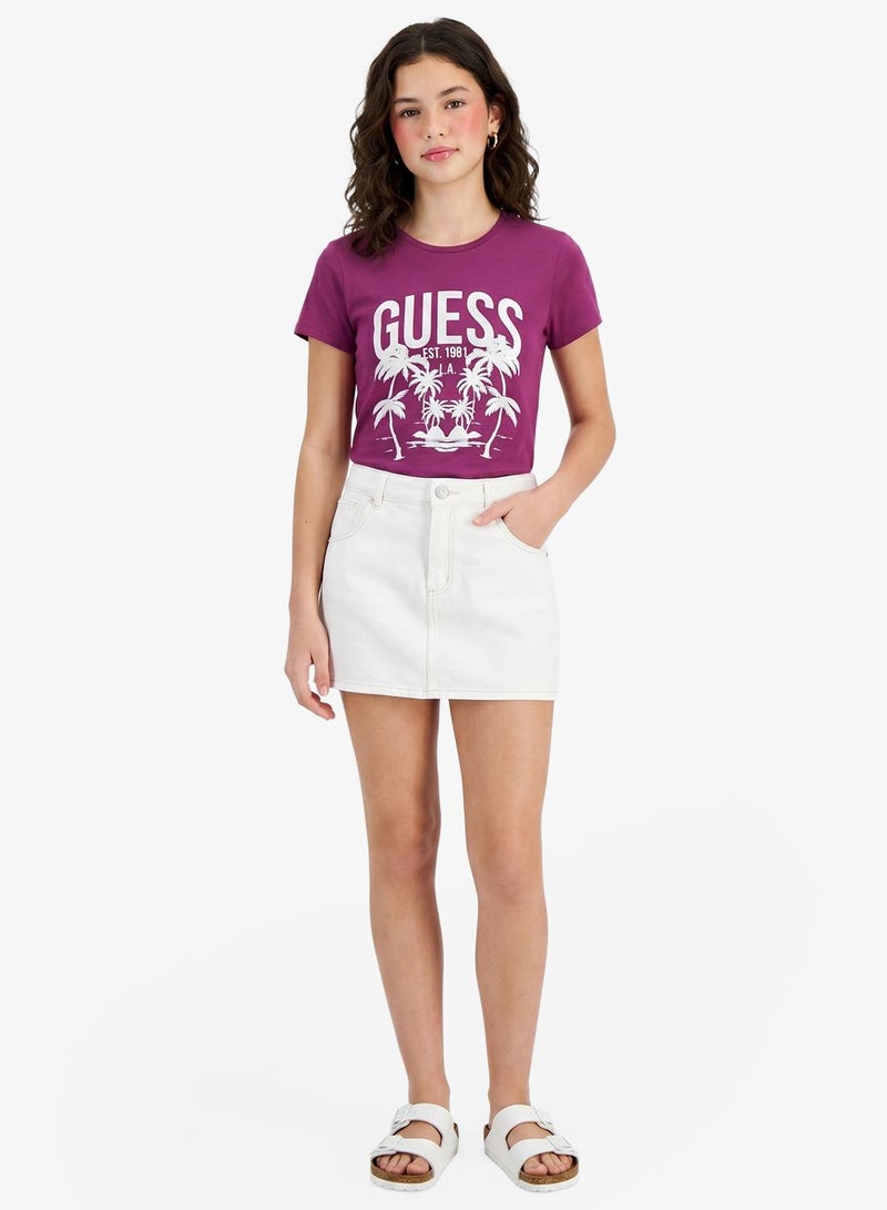 GUESS Youth Graphic Crew Neck T-Shirt - Image 4