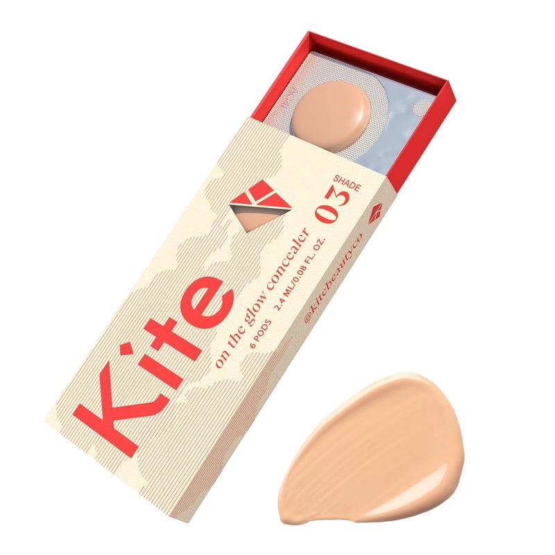 Kite On The Glow Mini TravelSize Hydrating Longwear Concealer Foundation  Clean CrueltyFree Vegan FragranceFree  Enriched with Skincare Ingredients for All Skin Types LightMed Skintones