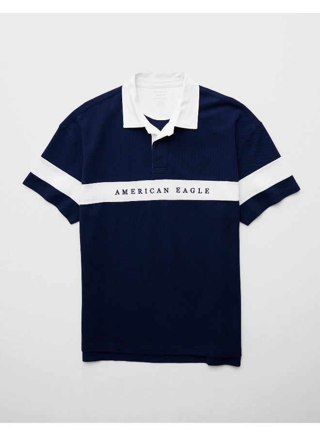 American Eagle AE Logo Rugby Polo Shirt  - Image 4