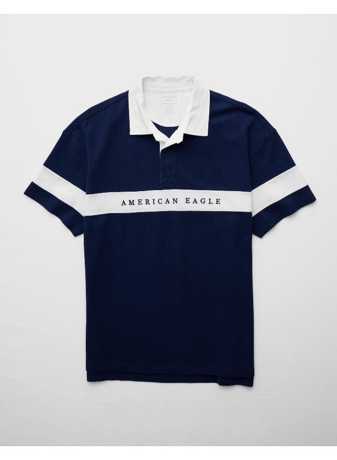 American Eagle AE Logo Rugby Polo Shirt  - Image 3