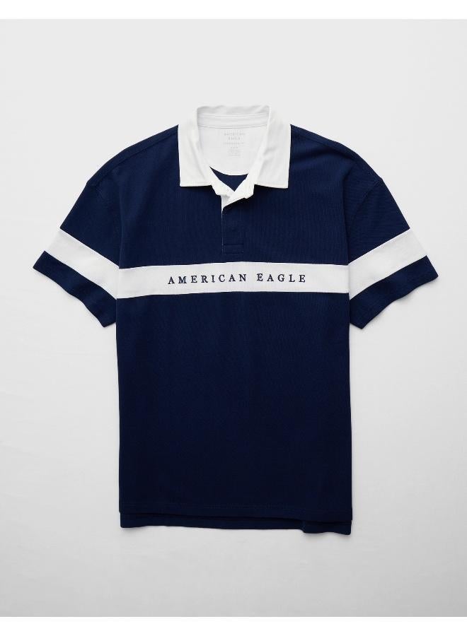 American Eagle AE Logo Rugby Polo Shirt - Image 2