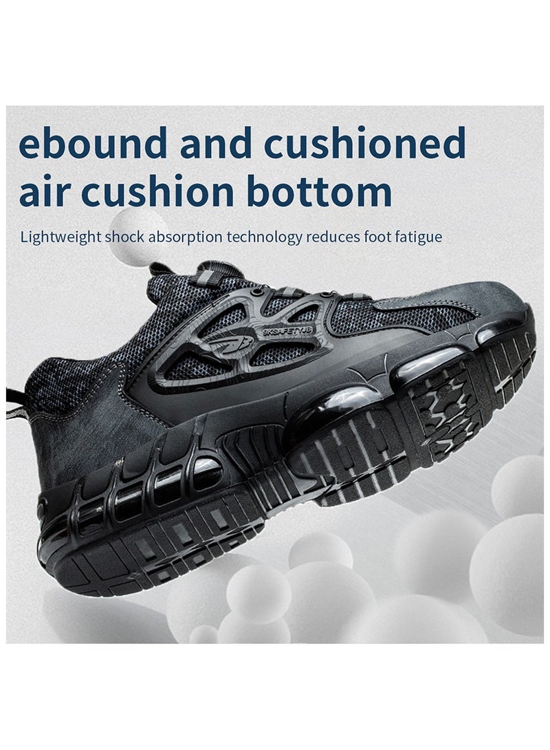 Steel Toe Shoes for Men Lightweight Safety Shoes Comfortable Puncture Proof Slip On Indestructible Work Shoes and Fashion Sneakers. - Image 5