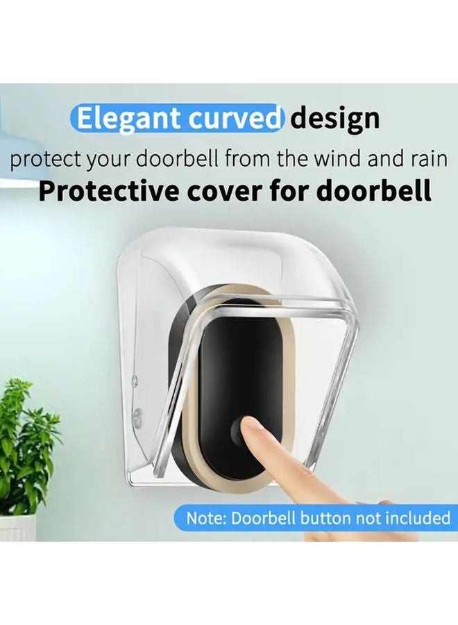 غطاء جرس الباب الشفاف المقاوم للماء، تصميم قابل للتمديد والطي، مقاوم للمطر والرشاش، متوافق مع معظم أجراس الباب اللاسلكية - Image 3
