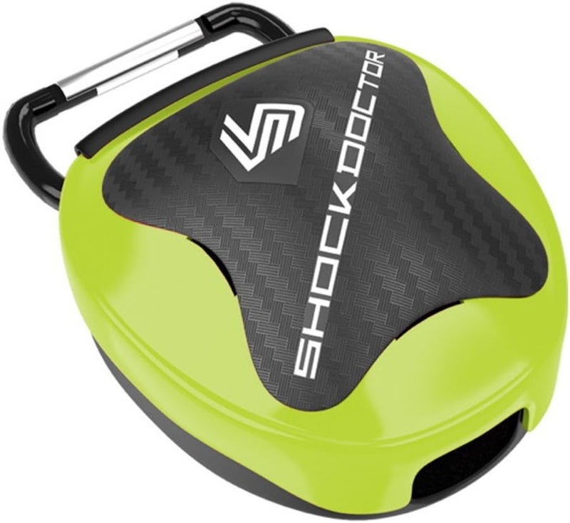 Shock Doctor Unisex Mouthguard Case - Heavy Duty Ventilated Storage in Shock Green
