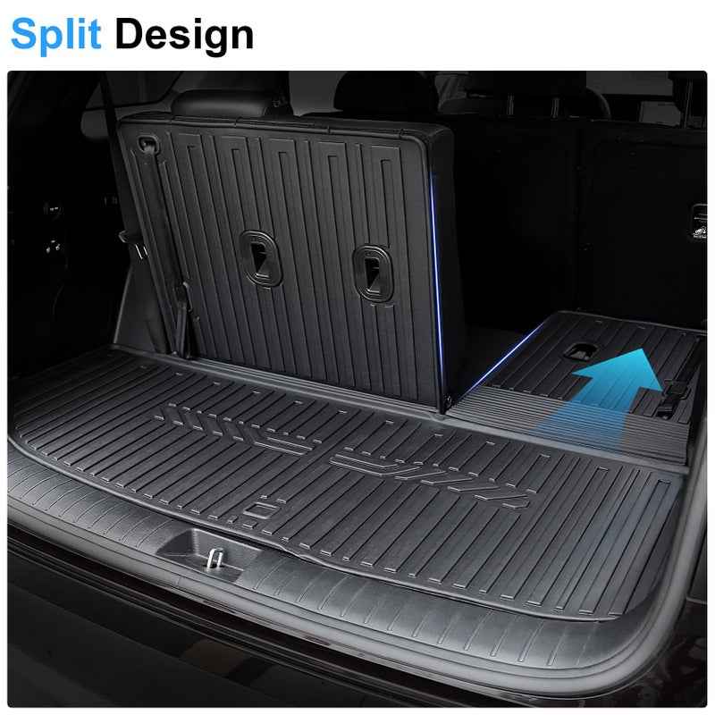 HOUCLEMIC Floor Mats for 2020-2025 Hyundai Palisade 7/8 Passenger, Trunk Mat with Seat Back Cover and Lower Cargo Mat All Weather Interior Protector for 2025 Hyundai Palisade Accessories - Image 5