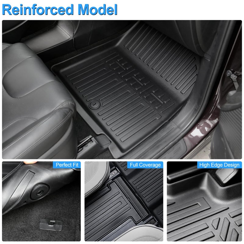 HOUCLEMIC Floor Mats for 2020-2025 Hyundai Palisade 7/8 Passenger, Trunk Mat with Seat Back Cover and Lower Cargo Mat All Weather Interior Protector for 2025 Hyundai Palisade Accessories - Image 3