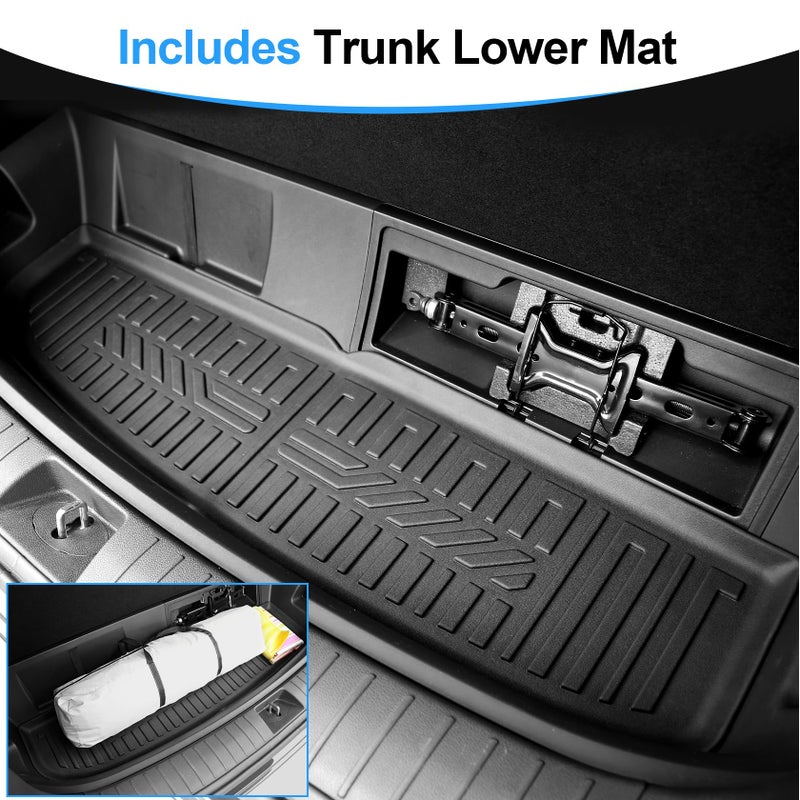 HOUCLEMIC Floor Mats for 2020-2025 Hyundai Palisade 7/8 Passenger, Trunk Mat with Seat Back Cover and Lower Cargo Mat All Weather Interior Protector for 2025 Hyundai Palisade Accessories - Image 4