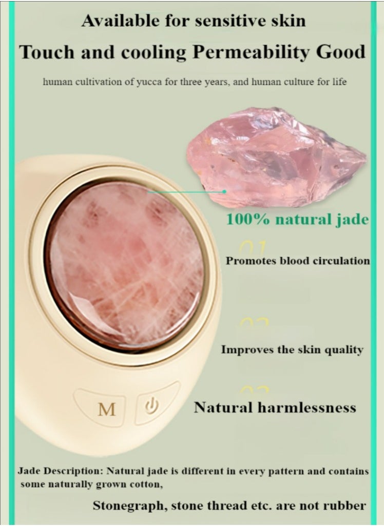 Healife Jade Vibration Therapy, Skin Beauty Device with 4 Color LED, Suitable for Face and Body Rejuvenation Device, Portable Skin Care Tool, Jade Anti-Wrinkle Face and Neck Massager  - Image 2