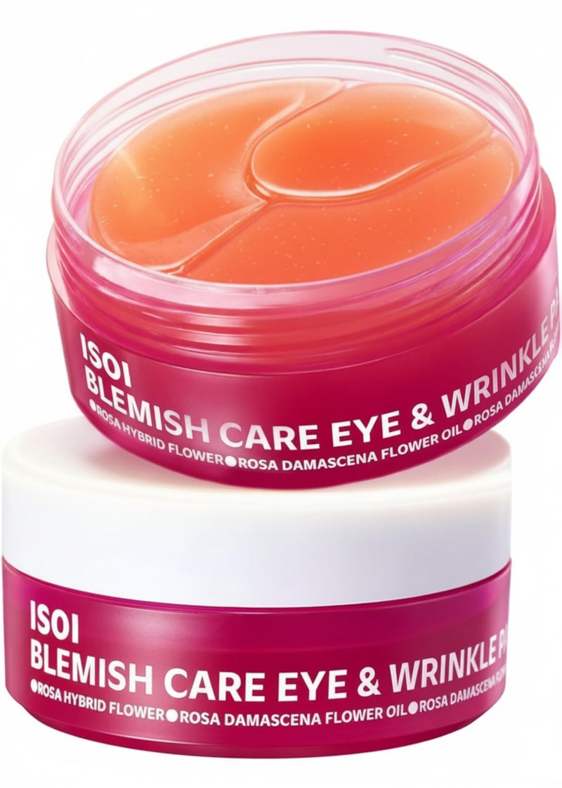 ISOI Blemish Care Under Eye Patch for Dark Circles, Puffiness and Wrinkles, Hydrating Gel Eye Masks with Hyaluronic Acid & Bulgarian Rose Oil, Korean Skin Care (90 pcs, 3.17 oz) - Image 1