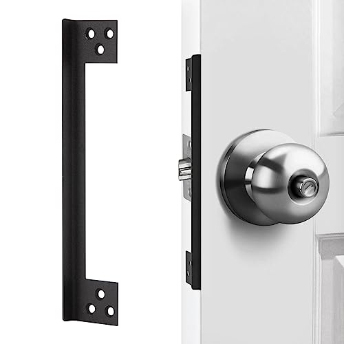 MOSECYOU Door Latch Guard Plate, Outswing Door Security Protector, Door Latch Shield, Cover to Block Access to The Door Lock/Deadbolt Latch (7 in. - 1pack) - Image 1
