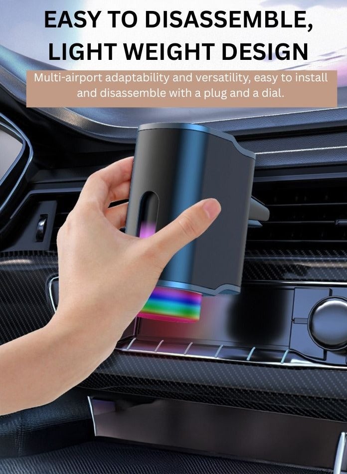 Smart Aromatherapy Car Diffuser – Mini USB Mist Humidifier with Rechargeable Battery, LED Light & 3 Spray Modes – Air Purifier for Home, Office, or Vehicle (Black) - Image 4