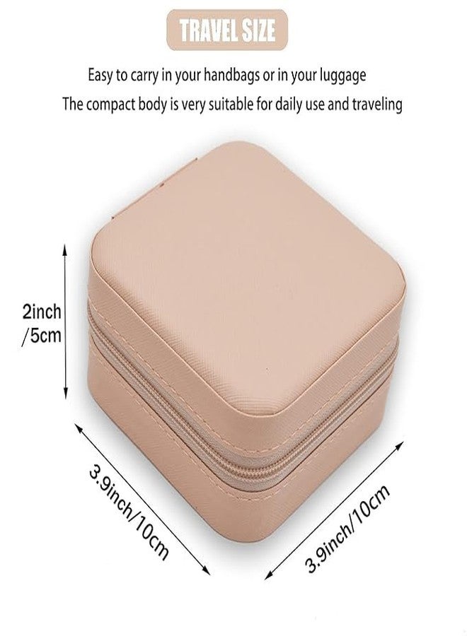 DORLANK Mini Jewelry Travel Case, PU Leather Organizer Box, Small Portable Jewellery Storage Holder for Womens Rings Earrings Necklaces Bracelets (MULTICOLOR) - Image 3