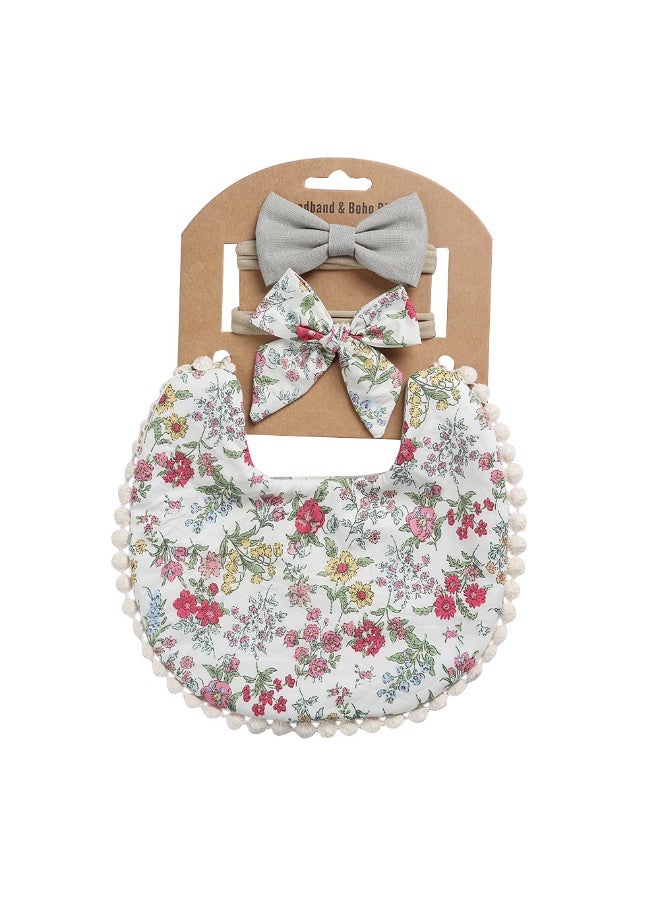 KUYING New Baby Drool Towel Headband Set 