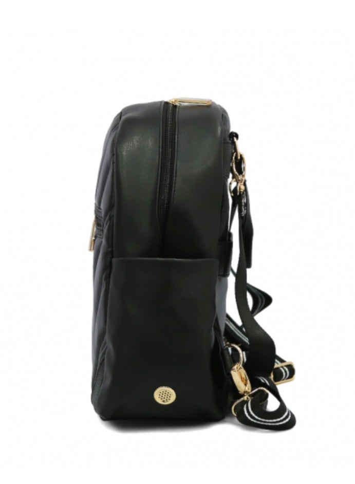 دكني حقيبة ظهر  للسفر والعمل للابتوب للنساء والفتيات أسود - Image 5