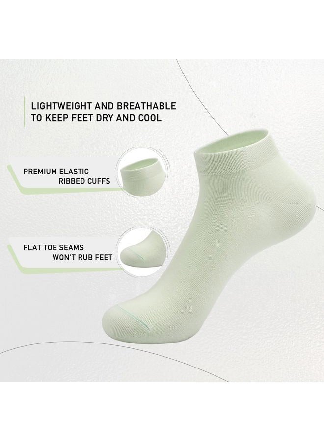SERISIMPLE Bamboo Ankle Socks Women Lightweight sock Odor Resistant Low Cut Breathable Sock 5 Pairs (Assorted, Large) - Image 4