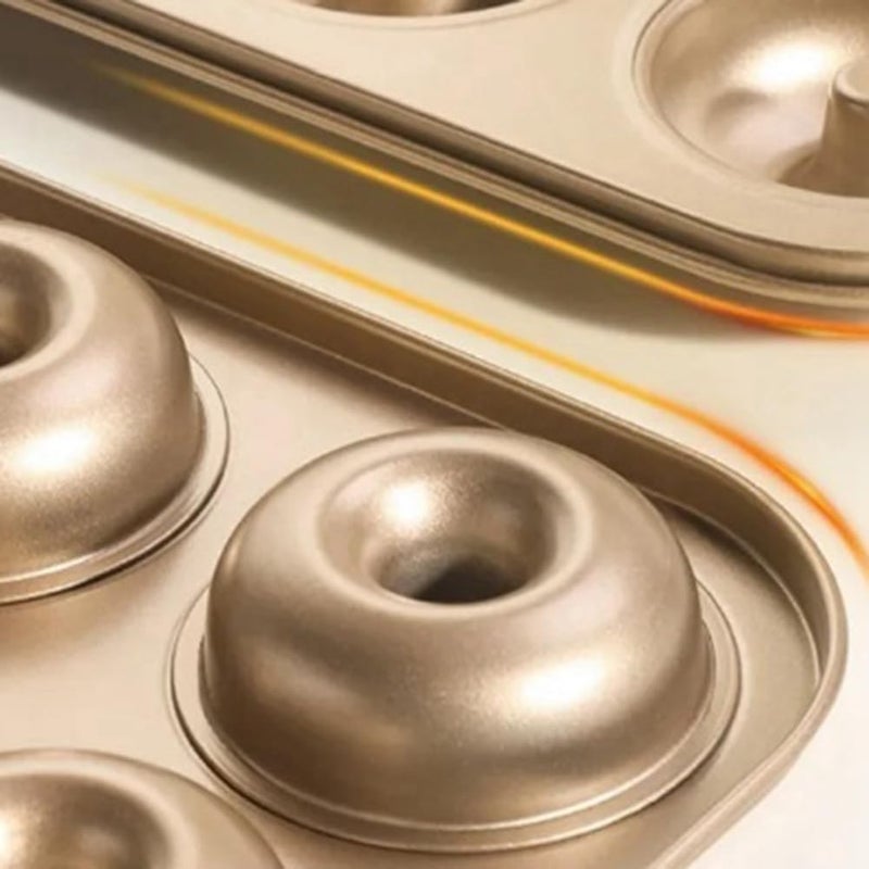 6 Cup Black Donut Cake Mold Baking Pan For Chocolate Pastry Dessert Cookie Muffin - Image 4