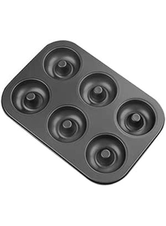 6 Cup Black Donut Cake Mold Baking Pan For Chocolate Pastry Dessert Cookie Muffin - Image 1