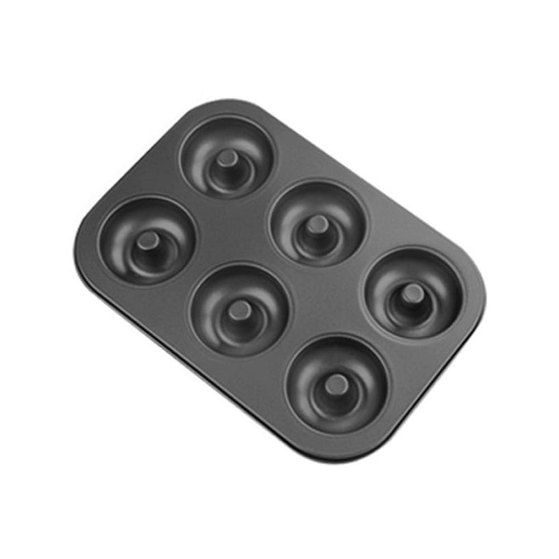 6 Cup Black Donut Cake Mold Baking Pan For Chocolate Pastry Dessert Cookie Muffin - Image 2