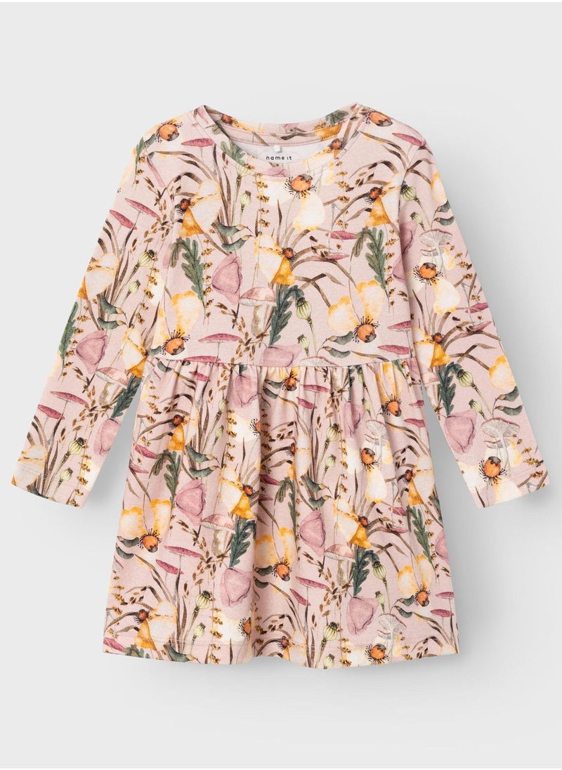 NAME IT - Kids Floral Print Midi Dress - Image 1