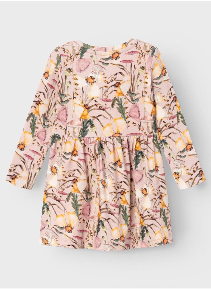 NAME IT - Kids Floral Print Midi Dress - Image 1