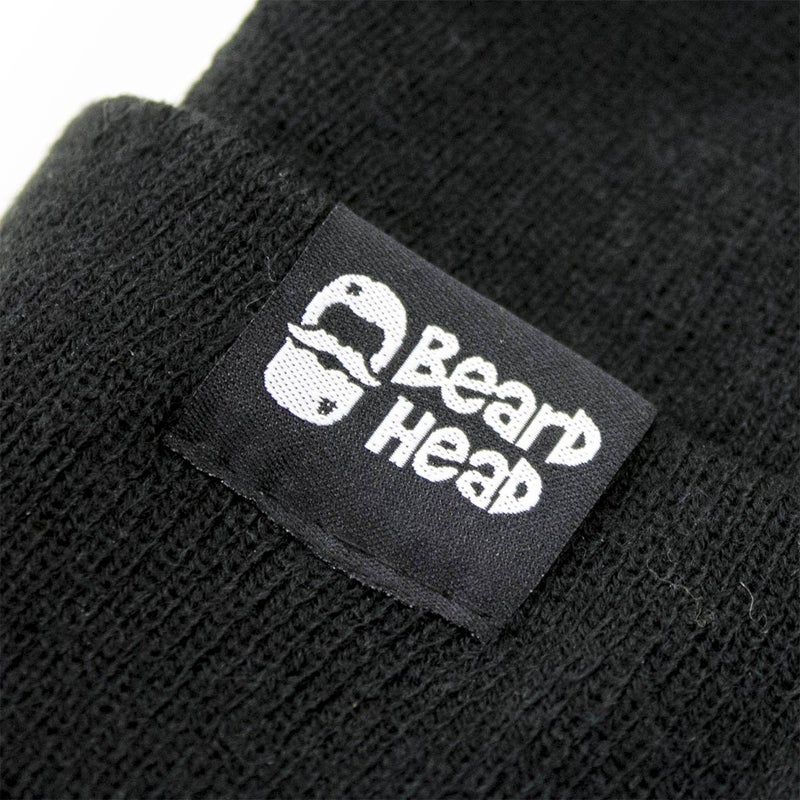 Beard Head Bushy Biker Beard Beanie - Funny Knit Hat and Fake Beard Costume Black - Image 5