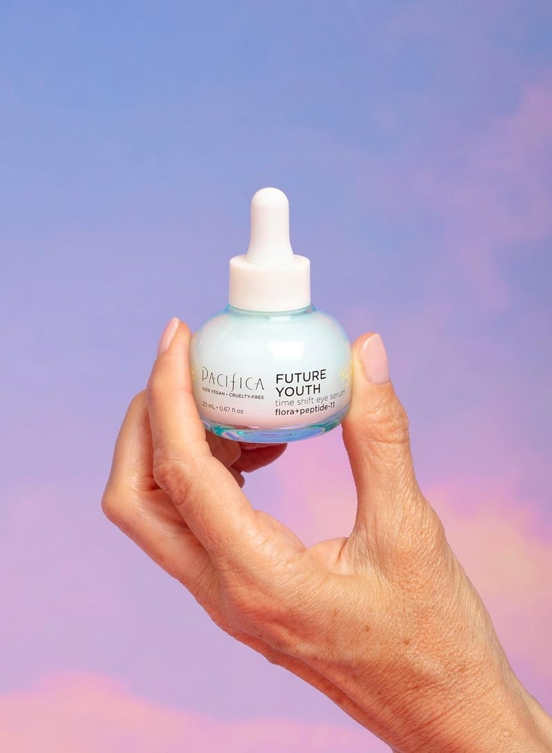 Pacifica Pacifica Future Youth Time Shift Eye Serum – Peptide Eye Serum for Fine Lines & Dark Circles, Lifting & Firming Under Eye Treatment w/Flora + Peptide-11, Unscented Hydrating Gel for All Skin Types  - Image 5