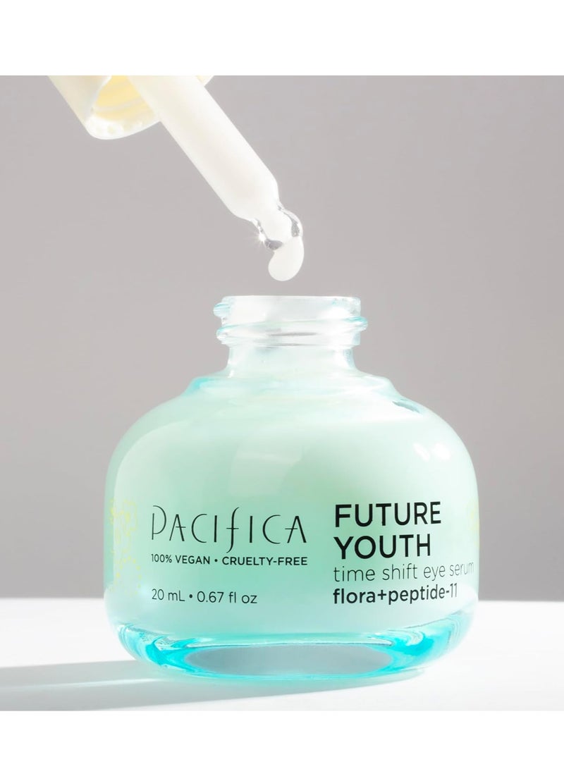 Pacifica Pacifica Future Youth Time Shift Eye Serum – Peptide Eye Serum for Fine Lines & Dark Circles, Lifting & Firming Under Eye Treatment w/Flora + Peptide-11, Unscented Hydrating Gel for All Skin Types  - Image 3