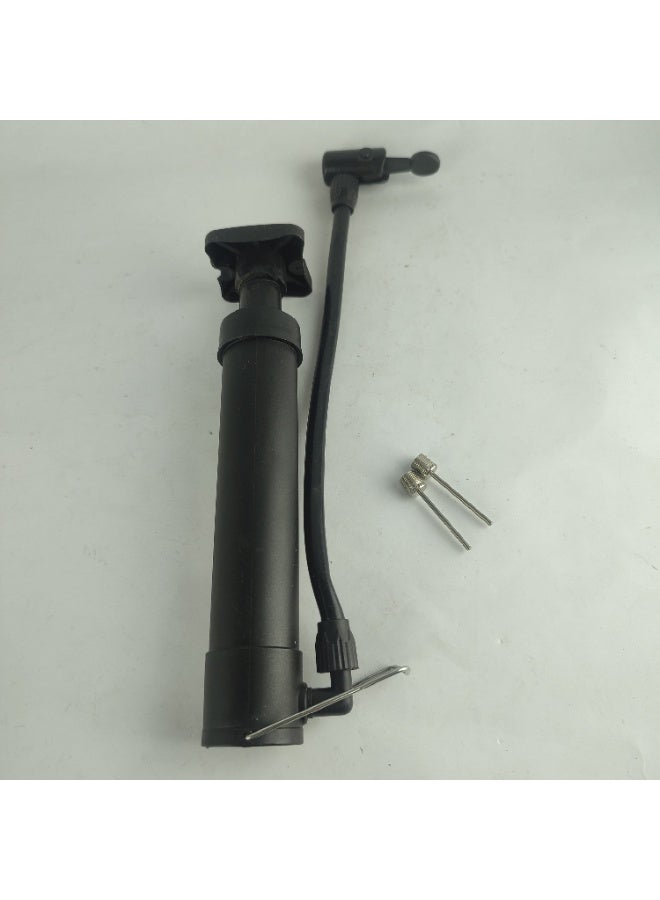 منفاخ هواء يدوي محمول عالي الضغط للدراجات الجبلية وكرة السلة مع قطعتين من ابرة الكرة - Image 1