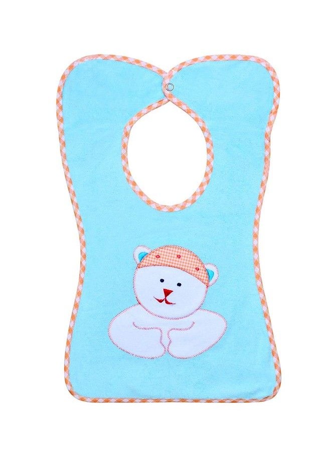 The Little Lookers - Terry Cotton Double Layered Baby Bibs Burp Cloth Saliva Towel With Comfortable Tich Button Neck For Feeding Babies Infants Toddlers (Bib 0521Pink & Green Pack Of 2) - Image 1