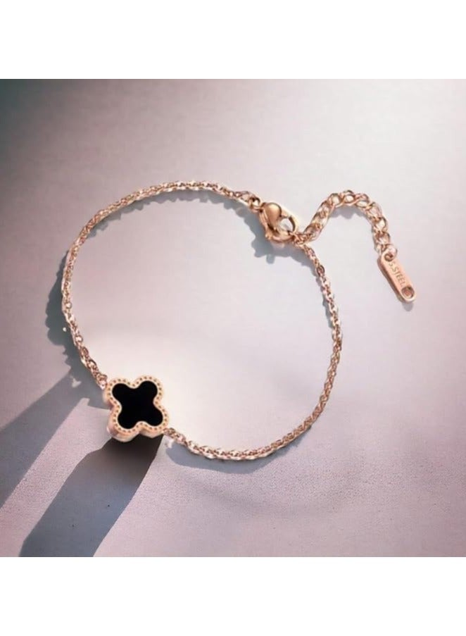 بونكا أساور أنيقة للنساء من بونكا  سوارنحاسي حجرأسود - Image 5