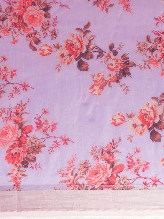 HEMOVIA Pure Fancy Floral Digital Print Saree Banarasi Digital Saree Rich Pallu Design Woven Trendy Special Occassion Wear With Unstitched Blouse Digital latest sadi 2025 Sari Sale (KHUSHI2015) - Image 5