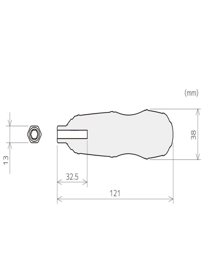 ENGINEER Engineer Threadsaurus GT Drive Ball Grip Through Driver with Bolster Hex Grip Only DZ-70 - Image 4