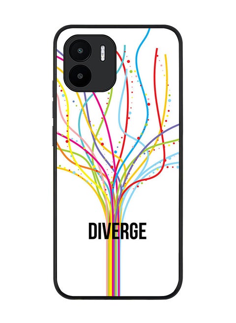 Rugged Black edge case for Xiaomi Redmi A2 / Xiaomi Redmi A1 Slim fit Soft Case Flexible Rubber Edges Anti Drop TPU Gel Thin Cover - Diverge (White)