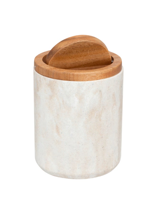 Five Simply Smart Marble Effect Table Waste Bin Beige and Brown 1.5 L 204928A - Image 2