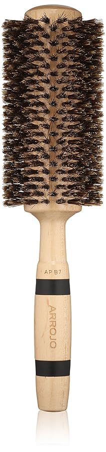 ARROJO Large Round Hair Brush Large Round Brush for Blow Drying Styling Boar Bristle Hair Brush for Volume Smoothness Round Hair Brushes for Women Men Boar Bristle Brush for Long Hair