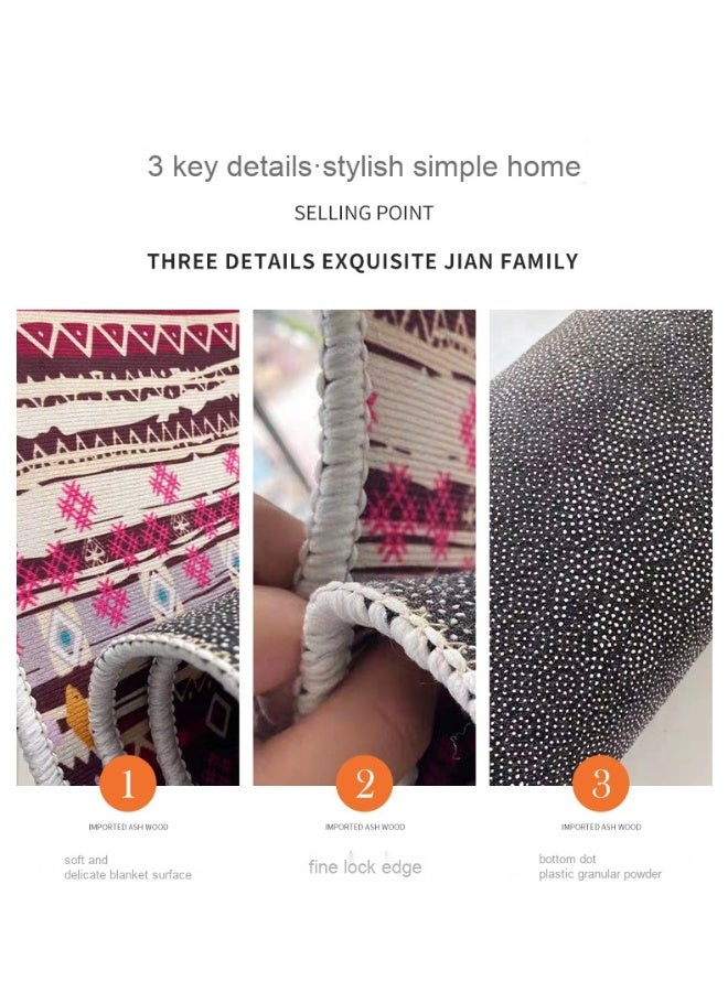 Anna 2-piece Set of Printed Oil-Absorbent, Non-Slip, Stain-Resistant Plush Floor Mats (40*60cm + 40*120cm) - Image 2