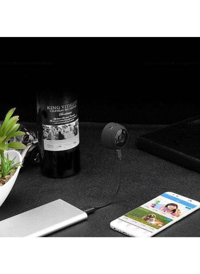 Generic - Mini WIFI Camera Outdoor Portable Metal Cameras Light Weight Night-Vision 1080P Loop Recording Cam with Holder - Image 1