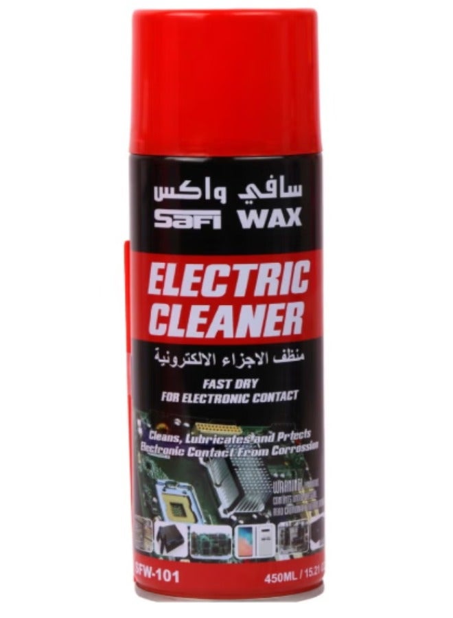 Safi WAX Electronics Cleaner Spray , Fast Drying Dissolves Industrial Dirt, Grease, Lubricating Fluids, Silicone, Tar, Adhesives, Dust and Oxidation 450ml - Image 2