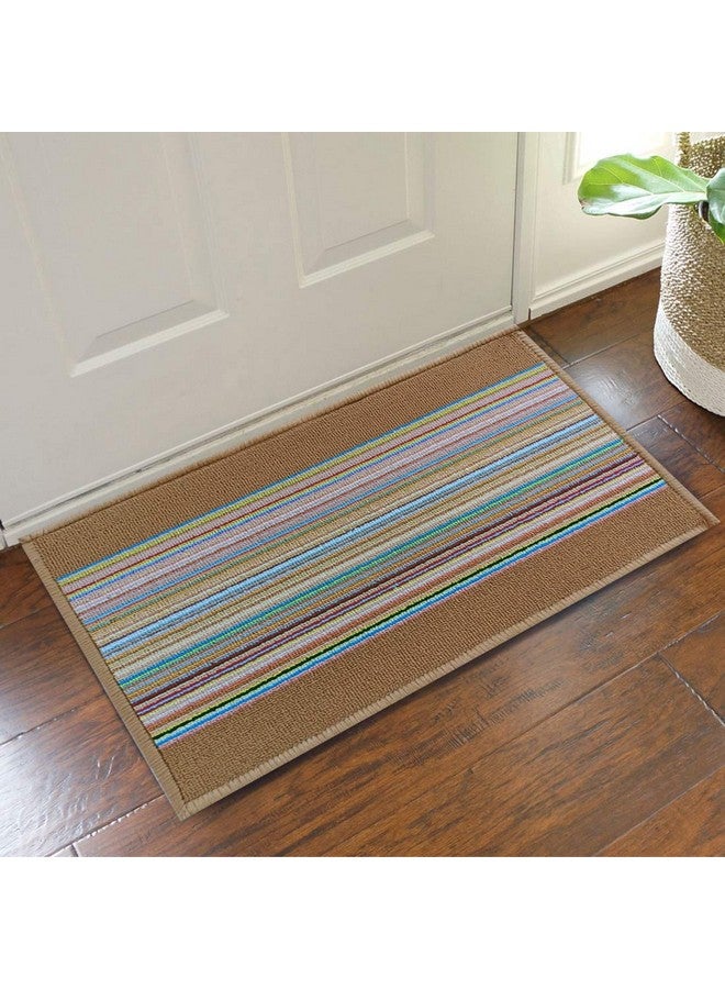 Status Contract Polypropylene Home/Living/Lobby/Bathroom/Office Entrance Door Floor Mat with Anti Slip Backing(15x23inch)-Pack of 1 Brown - Image 1