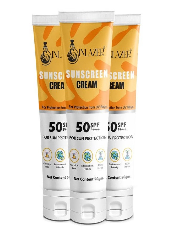 Inlazer Sunscreen Spf 50 Cream hydrating sunscreen which helps improve skin moisture and makes your skin soft and supple. - Image 1