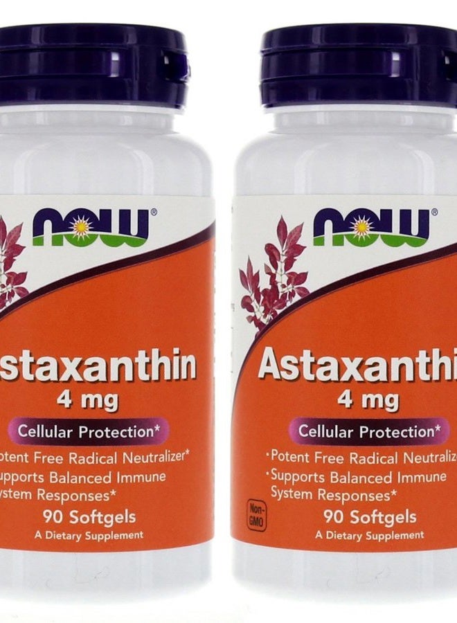 now Astaxanthin 4mg 90 Softgels (Cellular Protection) (Pack of 2) - Image 1